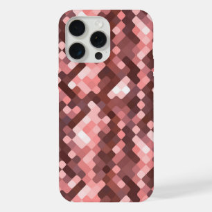 Donkere wijnrode mauve taupe blush roze pixels kun iPhone 15 pro max case