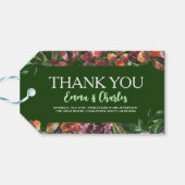 Donkere Wilde Bloemen Save The Date Cadeaulabel (Achterkant Horizontaal)