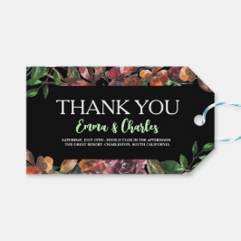 Donkere Wilde Bloemen Save The Date  Cadeaulabel