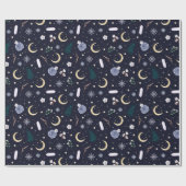 Donkere Witchy Yule kerstagepapier Cadeaupapier (Vlak)