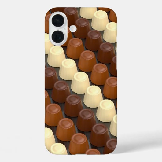 Donkere, witte en melkchocolade pralines Case-Mate iPhone case (Achterkant)