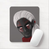 Donkere wizard Witte ogen en Tattoos Muismat (Met muis)