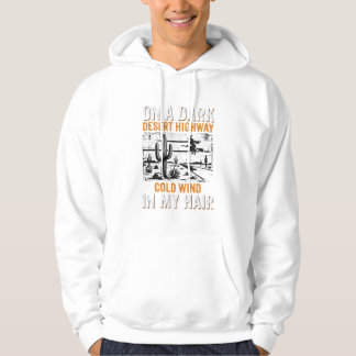 Donkere woestijnweg Cactus zonsondergang ontwerp_1 Hoodie