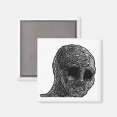 Donkere Wojak-magneet Magneet (Voorkant / Achterkant)