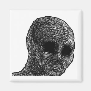 Donkere Wojak-magneet Magneet