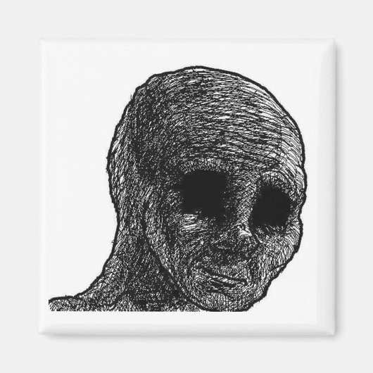 Donkere Wojak-magneet Magneet (Voorkant)