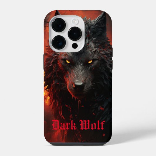 Donkere Wolf iPhone Hoesje (Achterkant)