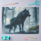 Donkere wolf tissuepapier (Craft)