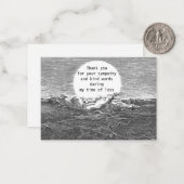 Donkere wolk Hartelijk dank Notitiekaartje (Voorkant / Achterkant in situ)