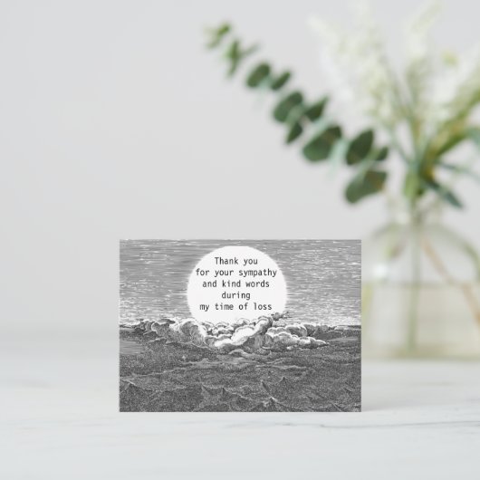 Donkere wolk Hartelijk dank Notitiekaartje (Staand voorkant)