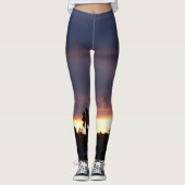 donkere wolken bij zonsondergang op leggings (Voorkant)