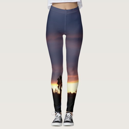 donkere wolken bij zonsondergang op leggings (Voorkant)