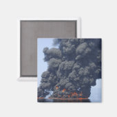 Donkere wolken rook en vuur ontstaan 2 magneet (Voorkant / Achterkant)