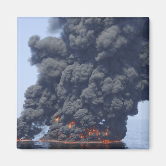 Donkere wolken rook en vuur ontstaan 2 magneet (Voorkant)