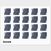 Donkere wolken rook en vuur ontstaan 2 vierkante sticker (Vel)