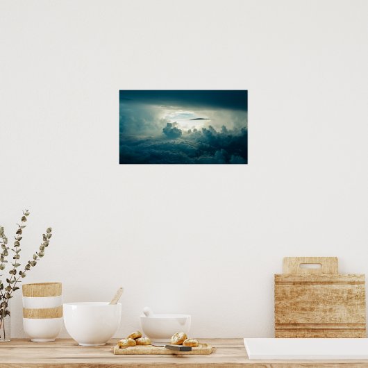 Donkere wolken Uitzicht Poster (Keuken)