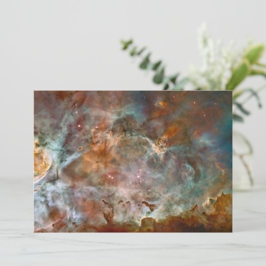 Donkere wolken van Carina Nebula Hubble Space Feestdagenkaart (Staand voorkant)