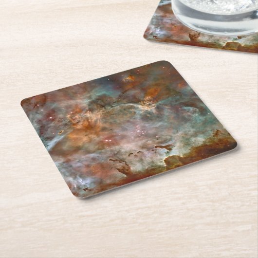 Donkere wolken van Carina Nebula Hubble Space Kartonnen Onderzetters (Schuin)