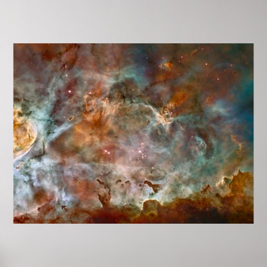 Donkere wolken van Carina Nebula Hubble Space Poster (Voorkant)