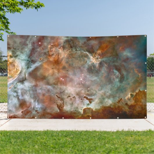 Donkere wolken van Carina Nebula Hubble Space Spandoek (Buitenkant)