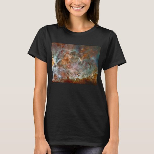 Donkere wolken van Carina Nebula Hubble Space T-shirt (Voorkant)