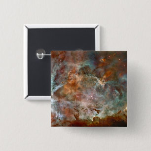 Donkere wolken van Carina Nebula Hubble Space Vierkante Button 5,1 Cm