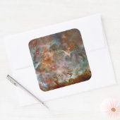 Donkere wolken van Carina Nebula Hubble Space Vierkante Sticker (Envelop)