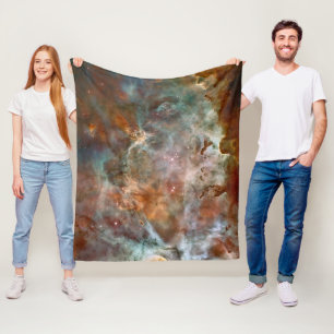 Donkere wolken van de Carina-nevel Hubble-ruimtete Fleece Deken