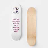 Donkere Womens Hockey Player Persoonlijk Skateboard (Voorkant)