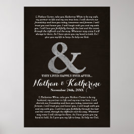 Donkere wood en zilveren weduwen die er na elkaar  poster