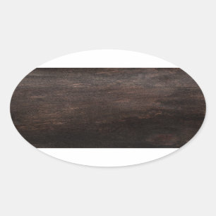 Donkere Wooden achtergrond Ovale Sticker