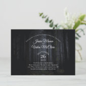 Donkere woud Gothic Elegant Wedding Bossen Natuur Kaart (Staand voorkant)