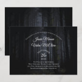 Donkere woud Gothic Elegant Wedding Bossen Natuur Kaart (Voorkant / Achterkant)