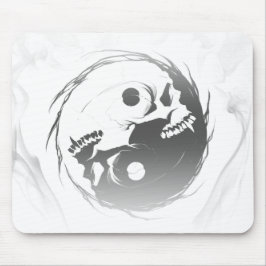 Donkere yin yang religieus symbool muismat