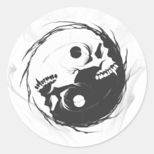 Donkere yin yang religieus symbool