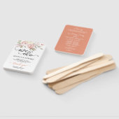 Donkere zalm Bloemen Elegante Huwelijk Modern Prog Handwaaier (Niet-gemonteerd)