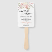 Donkere zalm Bloemen Elegante Huwelijk Modern Prog Handwaaier (Voorkant)