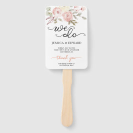 Donkere zalm Bloemen Elegante Huwelijk Modern Prog Handwaaier