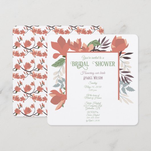 Donkere zalm Green Blue en Paarse Folk Art Kaart (Voorkant / Achterkant)