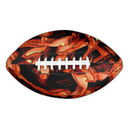 Donkere zalm of koraal vernietigd, zwarte achtergr american football