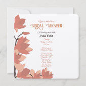 Donkere zalmcrème en Brown Folk Art Shower Kaart (Voorkant)