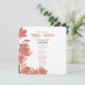 Donkere zalmcrème en Brown Folk Art Shower Kaart (Staand voorkant)