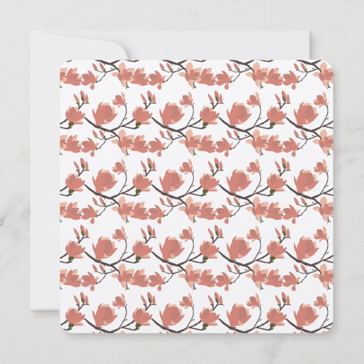 Donkere zalmcrème en Brown Folk Art Shower Kaart (Achterkant)