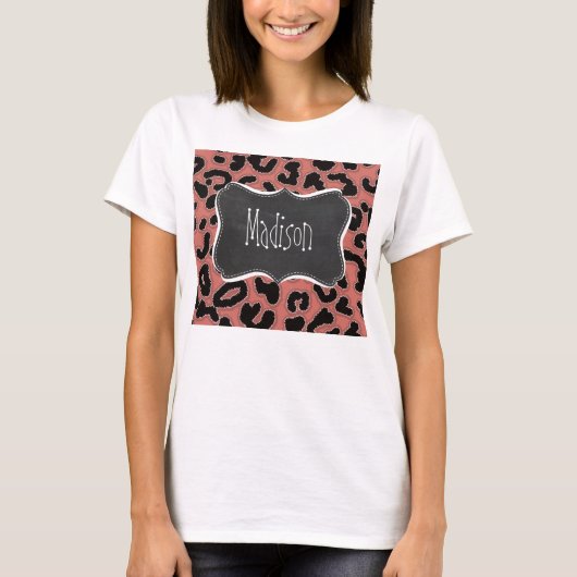 Donkere zalmluipaard; Chalkboard T-shirt (Voorkant)