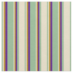 Donkere Zee Green, Tan, Dark Goldenrod en Indigo Stof