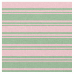 Donkere Zee Groen en Roze gekleurde strepen Stof