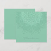 "Donkere Zee groen" Mandala Notitiekaartje (Voorkant / Achterkant)