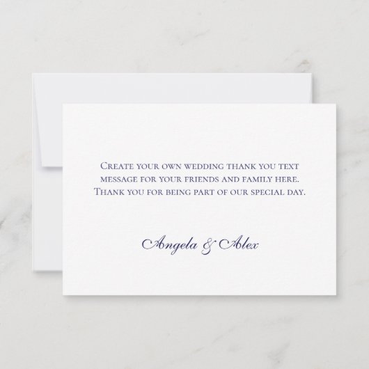 Donkere zeemacht blauwe Griekse hoofdgrens Bedankkaart (Achterkant)