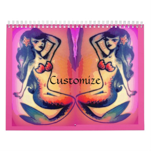 Donkere zeemeerminnende schoonheid Thunder_Cove Kalender (Hoes)