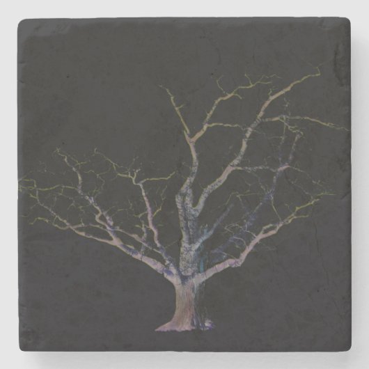 Donkere zijde 2 coastercna stenen onderzetter (Voorkant)